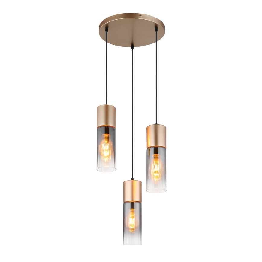Globo - Lestenec na vrvici 3xE27/25W/230V bron pr. 34 cm