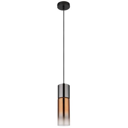 Globo - Lestenec na vrvici 1xE27/25W/230V pr. 10,5 cm črna/baker