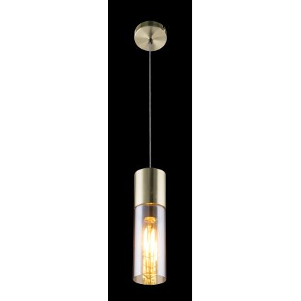 Globo - Lestenec na vrvici 1xE27/25W/230V pr. 10,5 cm medenina