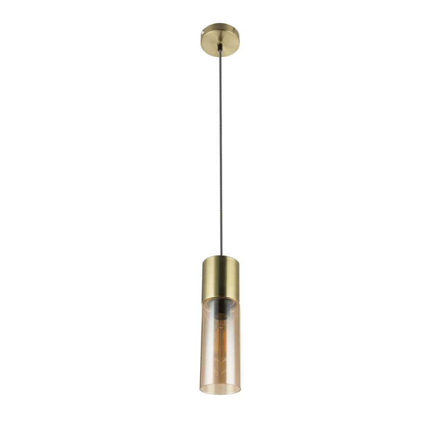 Globo - Lestenec na vrvici 1xE27/25W/230V pr. 10,5 cm medenina