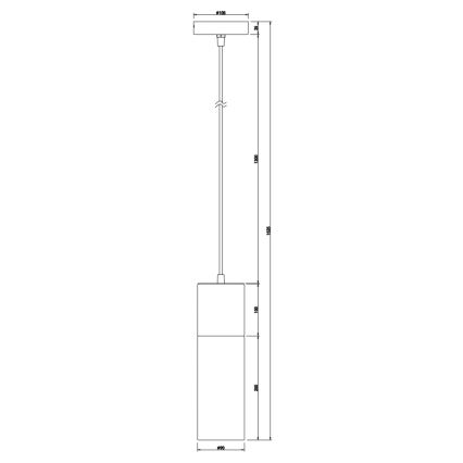 Globo - Lestenec na vrvici 1xE27/25W/230V pr. 10,5 cm medenina