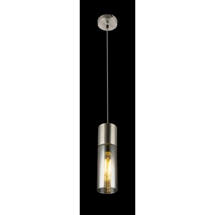 Globo - Lestenec na vrvici 1xE27/25W/230V pr. 10,5 cm mat krom