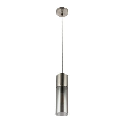 Globo - Lestenec na vrvici 1xE27/25W/230V pr. 10,5 cm mat krom