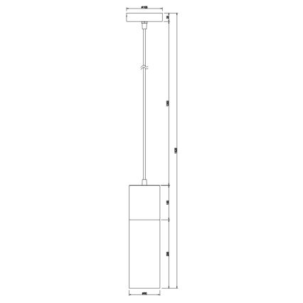 Globo - Lestenec na vrvici 1xE27/25W/230V pr. 10,5 cm mat krom