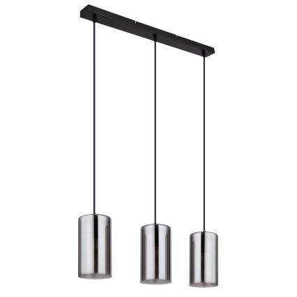 Globo - Lestenec na vrvici 3xE14/25W/230V črna