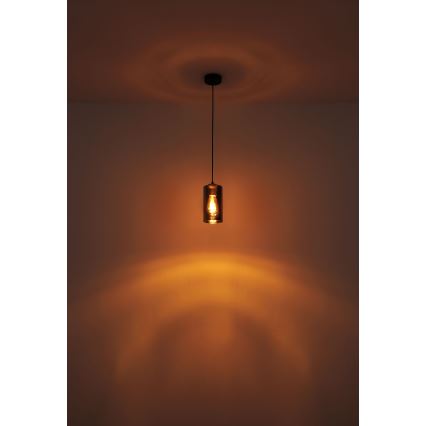 Globo - Lestenec na vrvici 1xE27/25W/230V pr. 11 cm črna