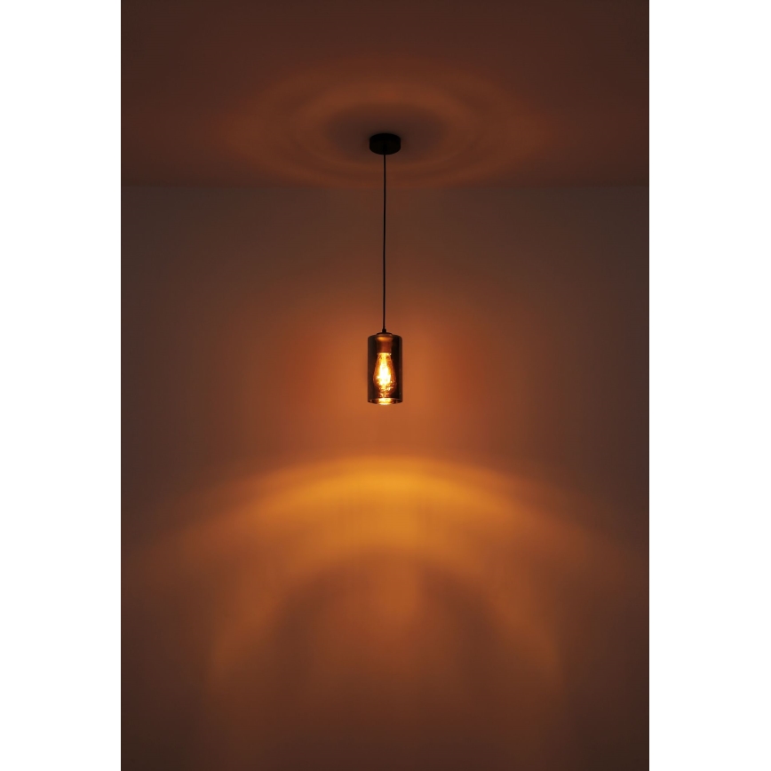 Globo - Lestenec na vrvici 1xE27/25W/230V pr. 11 cm črna