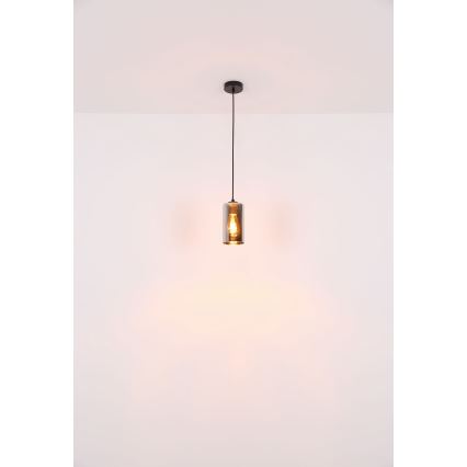 Globo - Lestenec na vrvici 1xE27/25W/230V pr. 11 cm črna