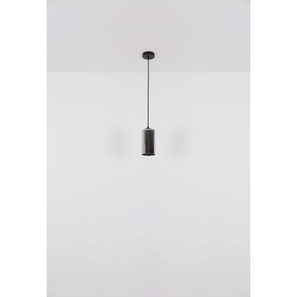 Globo - Lestenec na vrvici 1xE27/25W/230V pr. 11 cm črna