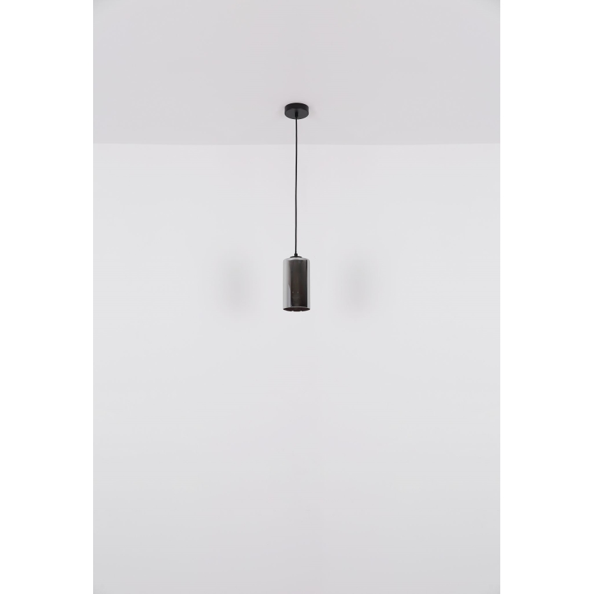 Globo - Lestenec na vrvici 1xE27/25W/230V pr. 11 cm črna