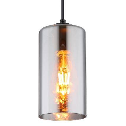 Globo - Lestenec na vrvici 1xE27/25W/230V pr. 11 cm črna