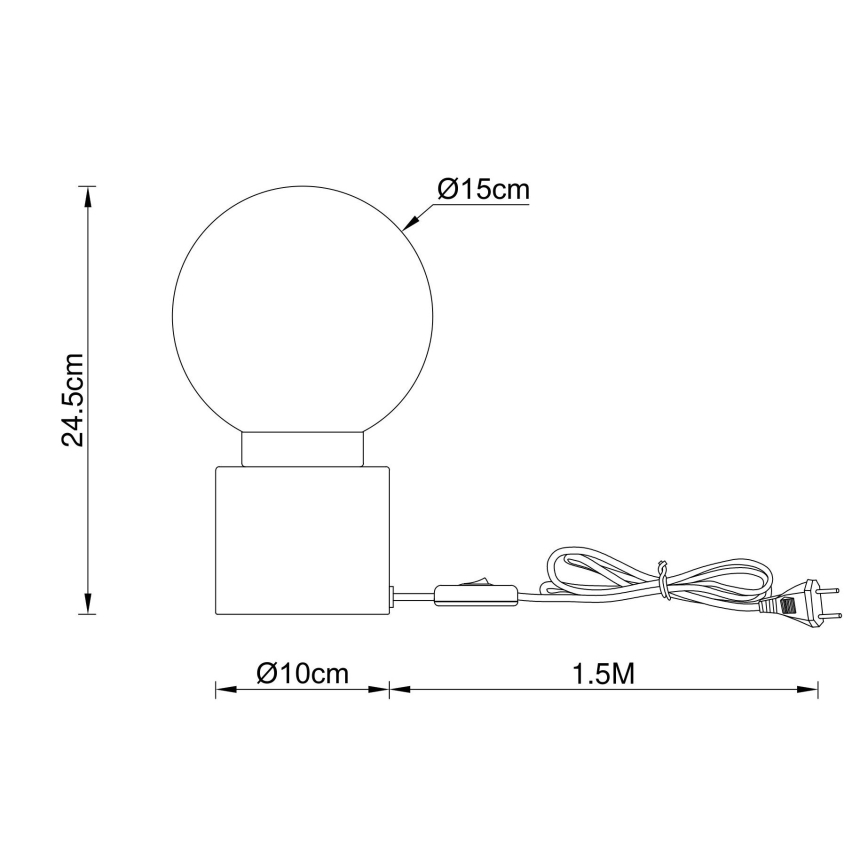 Globo - Namizna svetilka 1xE14/25W/230V črna