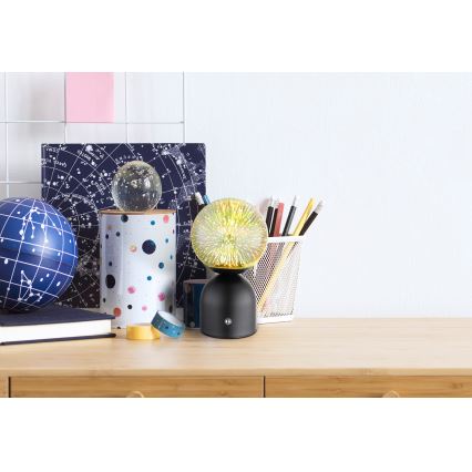 Globo - LED Zatemnitvena namizna svetilka na dotik LED/2,5W/3,7V 2700K/4000K/6500K 1800 mAh USB črna