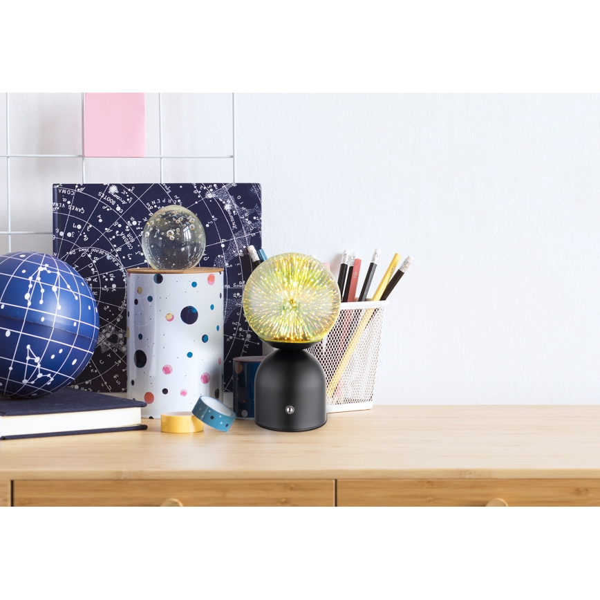 Globo - LED Zatemnitvena namizna svetilka na dotik LED/2,5W/3,7V 2700K/4000K/6500K 1800 mAh USB črna