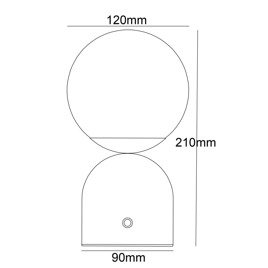 Globo - LED Zatemnitvena namizna svetilka na dotik LED/2,5W/3,7V 2700/4000/6500K 1800 mAh USB bela