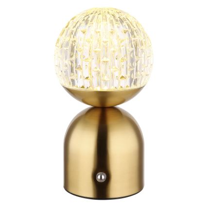 Globo - LED Zatemnitvena namizna svetilka na dotik LED/2,5W/3,7V 2700/4000/6500K 1800 mAh USB medenina