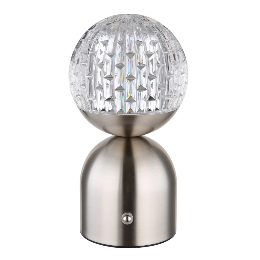 Globo - LED Zatemnitvena namizna svetilka na dotik LED/2,5W/3,7V 2700/4000/6500K 1800 mAh USB mat krom