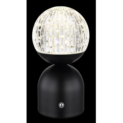 Globo - LED Zatemnitvena namizna svetilka na dotik LED/2,5W/3,7V 2700/4000/6500K 1800 mAh USB črna