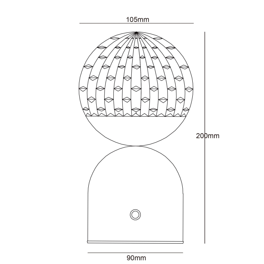 Globo - LED Zatemnitvena namizna svetilka na dotik LED/2,5W/3,7V 2700/4000/6500K 1800 mAh USB črna