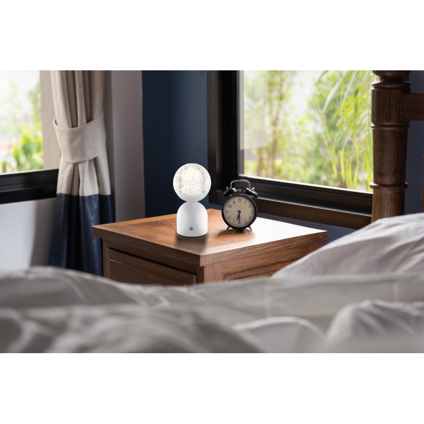 Globo - LED Zatemnitvena namizna svetilka na dotik LED/2,5W/3,7V 2700/4000/65000K 1800 mAh USB bela