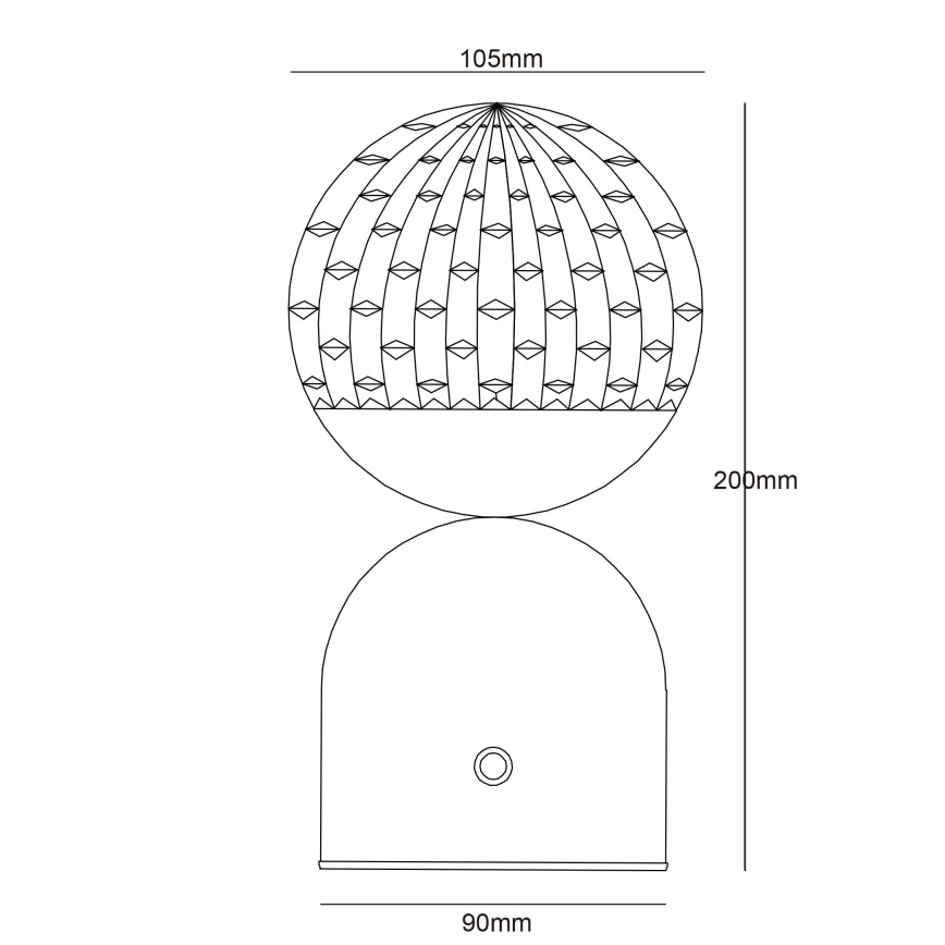 Globo - LED Zatemnitvena namizna svetilka na dotik LED/2,5W/3,7V 2700/4000/65000K 1800 mAh USB bela