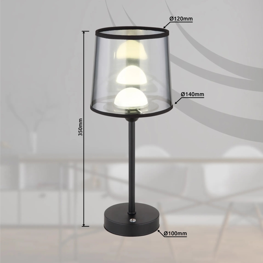 Globo - LED Zatemnitvena polnilna namizna svetilka na dotik LED/2,5W/3,7V 2700/4000/6500K 1800 mAh črna