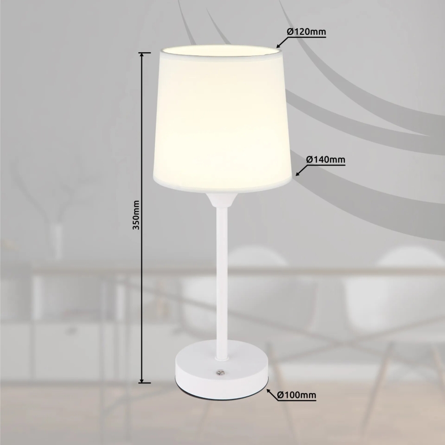 Globo - LED Zatemnitvena polnilna namizna svetilka na dotik LED/2,5W/3,7V 2700/4000/6500K 1800 mAh bela