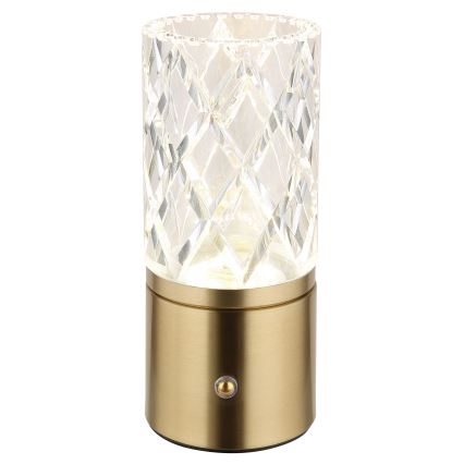 Globo - LED Zatemnitvena namizna svetilka na dotik LED/2,5W/3,7V 2700K/4000K/6500K 1800 mAh USB zlata