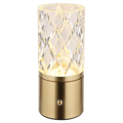 Globo - LED Zatemnitvena namizna svetilka na dotik LED/2,5W/3,7V 2700K/4000K/6500K 1800 mAh USB zlata