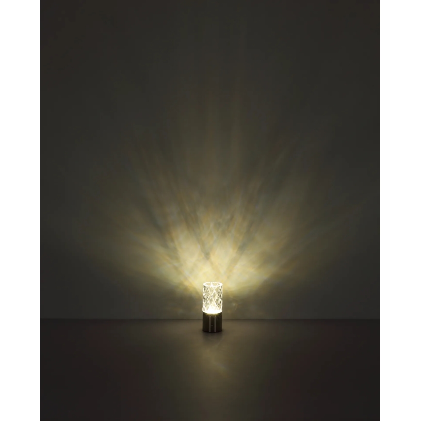 Globo - LED Zatemnitvena namizna svetilka na dotik LED/2,5W/3,7V 2700K/4000K/6500K 1800 mAh USB mat krom