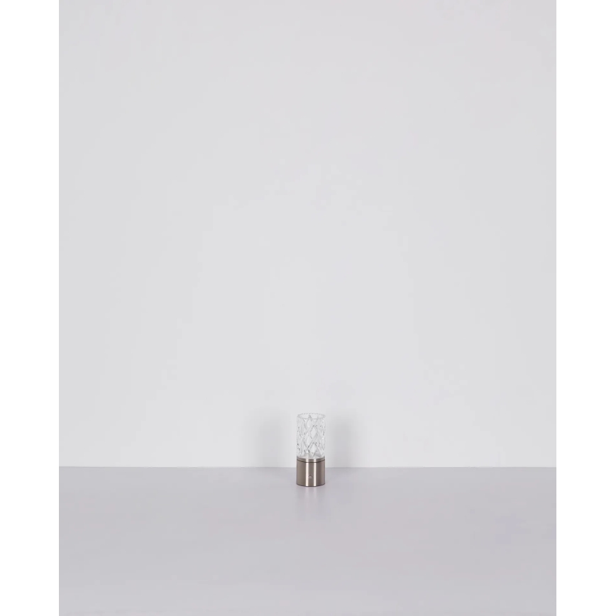Globo - LED Zatemnitvena namizna svetilka na dotik LED/2,5W/3,7V 2700K/4000K/6500K 1800 mAh USB mat krom