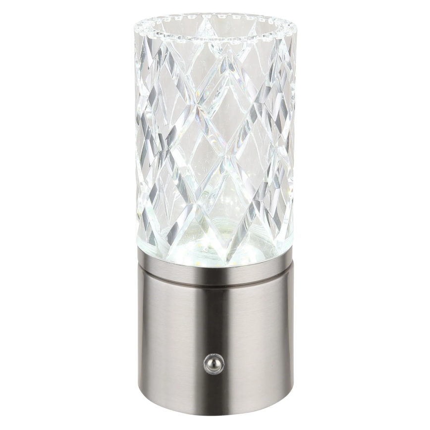 Globo - LED Zatemnitvena namizna svetilka na dotik LED/2,5W/3,7V 2700K/4000K/6500K 1800 mAh USB mat krom