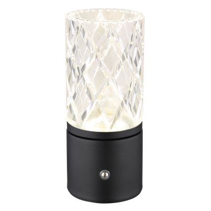 Globo - LED Zatemnitvena namizna svetilka na dotik LED/2,5W/3,7V 2700K/4000K/6500K 1800 mAh USB črna