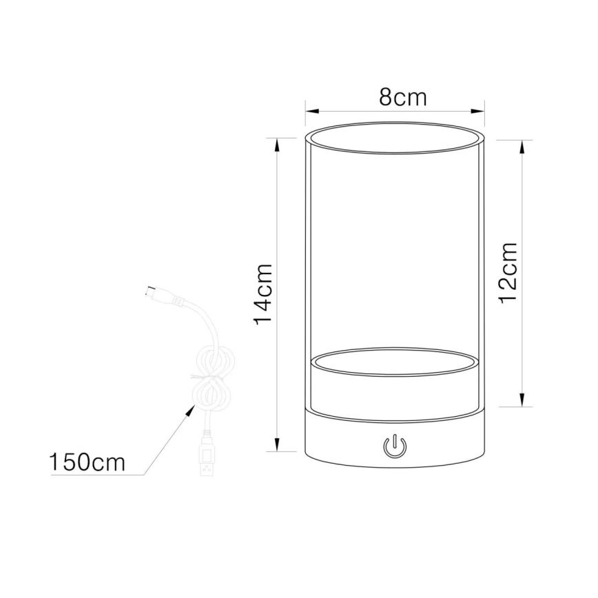 Globo - LED Zunanja zatemnitvena polnilna namizna svetilka na dotik LED/2W/3,7V 2700/4000/6500K 1200mAh IP44 zelena