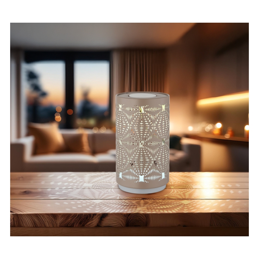 Globo - LED RGB Na dotik polnilna namizna svetilka LED/1W/5V 500 mAh rjava