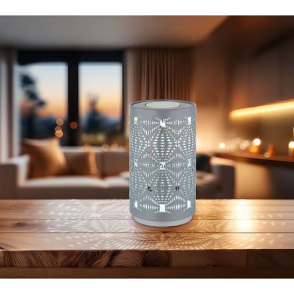 Globo - LED RGB Na dotik polnilna namizna svetilka LED/1W/5V 500 mAh siva