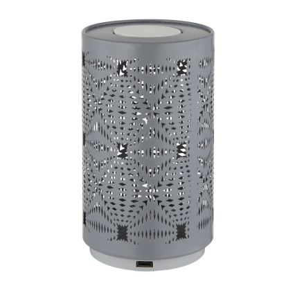 Globo - LED RGB Na dotik polnilna namizna svetilka LED/1W/5V 500 mAh siva