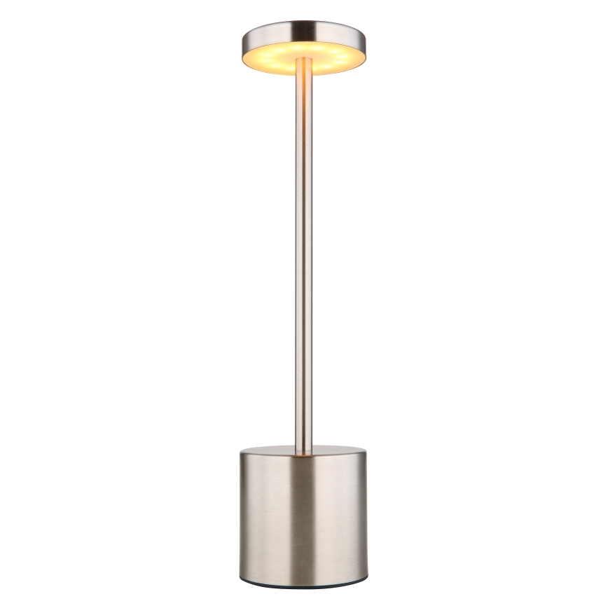 Globo - LED Zatemnitvena namizna svetilka na dotik LED/1,2W/3,7V 2000K/3500K/7000K 1200 mAh USB mat krom