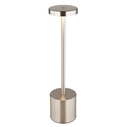 Globo - LED Zatemnitvena namizna svetilka na dotik LED/1,2W/3,7V 2000K/3500K/7000K 1200 mAh USB mat krom