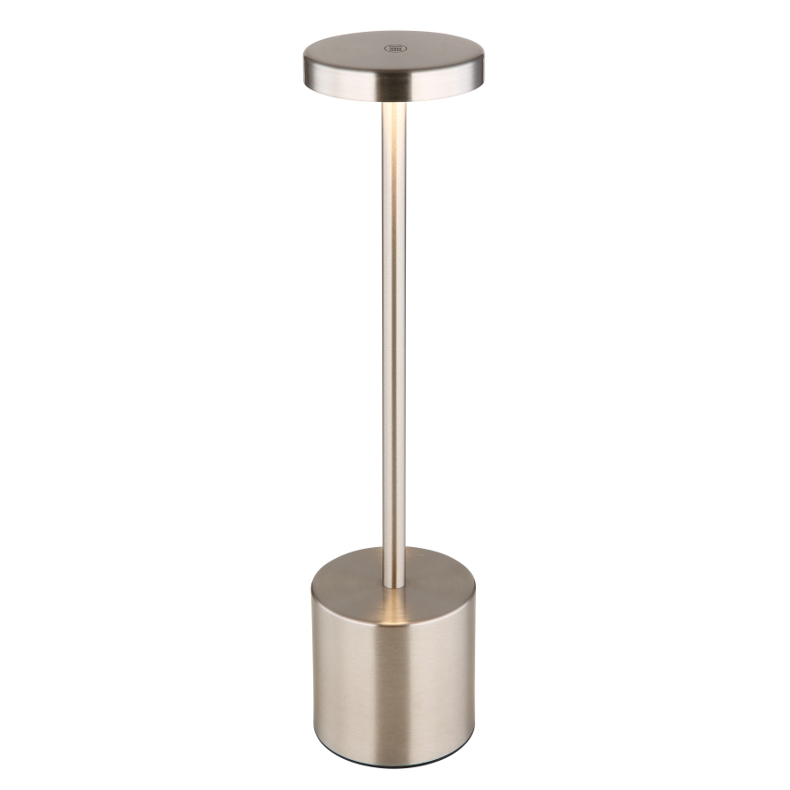 Globo - LED Zatemnitvena namizna svetilka na dotik LED/1,2W/3,7V 2000K/3500K/7000K 1200 mAh USB mat krom