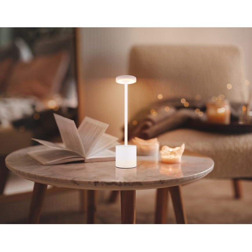 Globo - LED Zatemnitvena namizna svetilka na dotik LED/1,2W/3,7V 2000K/3500K/7000K 1200 mAh USB bela