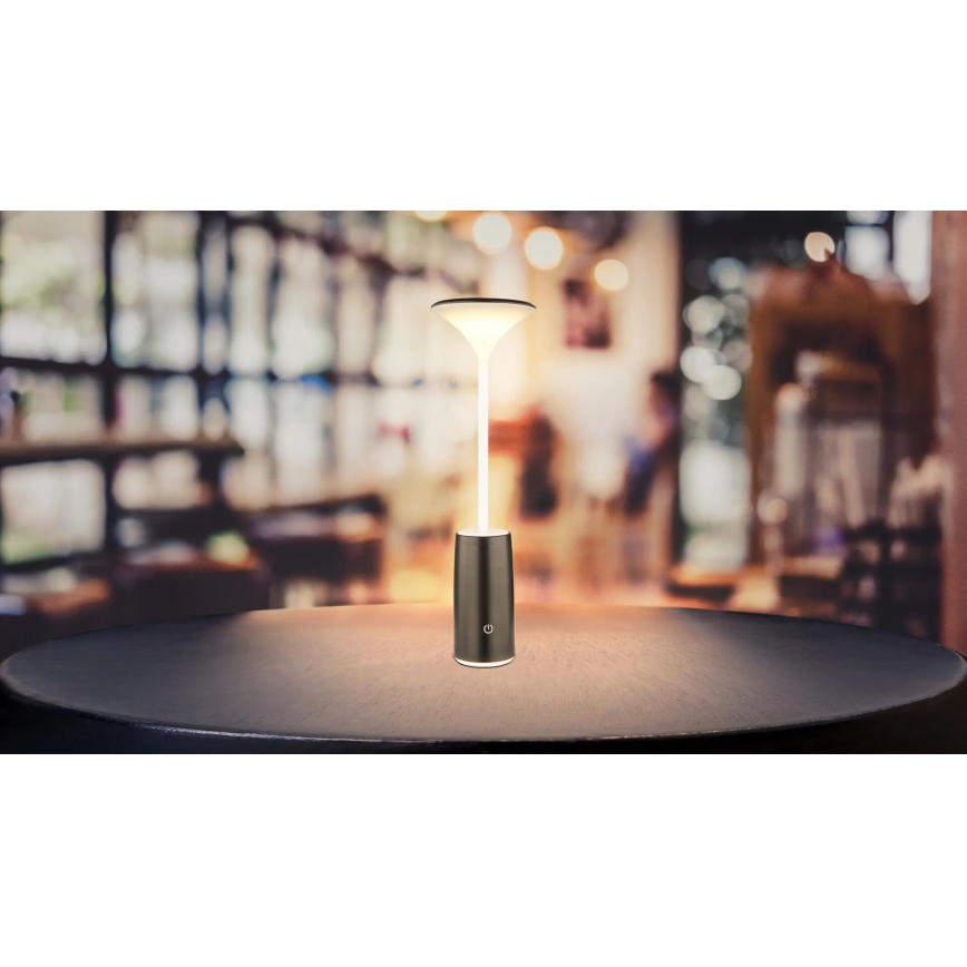 Globo - LED Zatemnitvena polnilna namizna svetilka na dotik LED/1,2W/3,7V 3000K 1500mAh črna