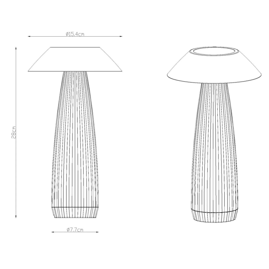 Globo - LED Zatemnitvena polnilna namizna svetilka na dotik LED/1W/3,7V 3000K 1200mAh črna