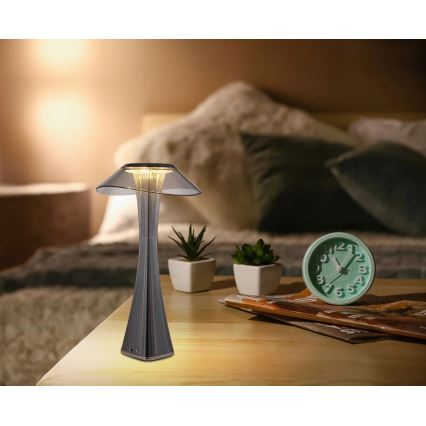 Globo - LED Zatemnitvena polnilna namizna svetilka LED/2,5W/3,7V 1200mAh 2700K/4500K/6500K črna