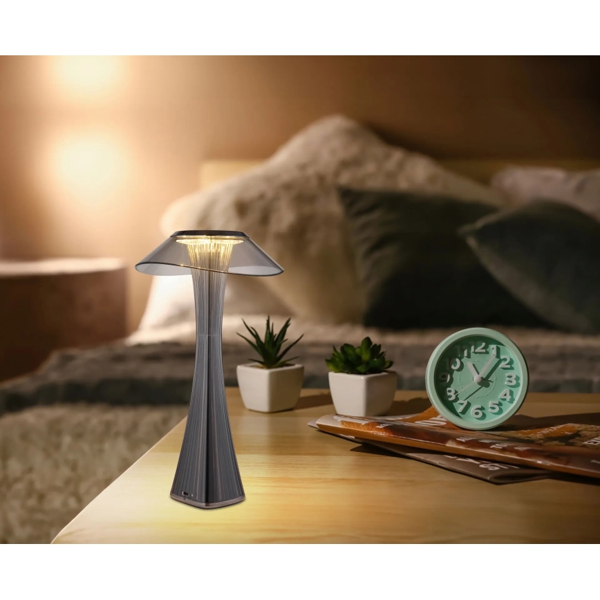 Globo - LED Zatemnitvena polnilna namizna svetilka LED/2,5W/3,7V 1200mAh 2700K/4500K/6500K črna