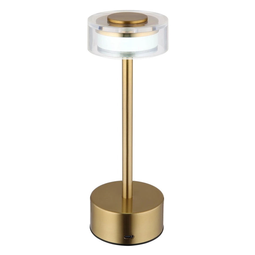Globo - LED Zatemnitvena polnilna namizna svetilka na dotik LED/2,5W/3,7V 2700/4000/6500K 1800mAh medenina