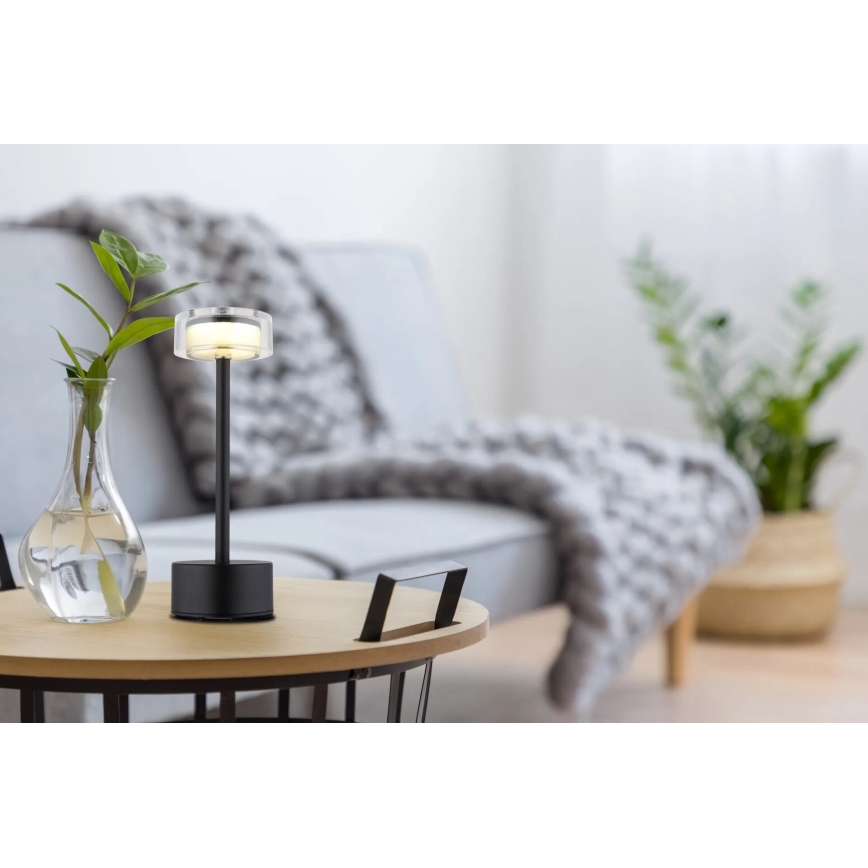 Globo - LED Zatemnitvena polnilna namizna svetilka na dotik LED/2,5W/3,7V 2700/4000/6500K 1800mAh črna