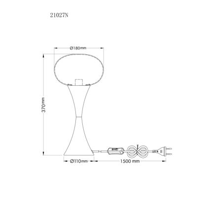 Globo - Namizna svetilka 1xE14/25W/230V mat krom