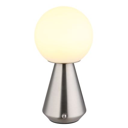 Globo - LED Zatemnitvena na dotik zunanja namizna svetilka LED/1,5W/5V 3000/4500/6500K 1800 mAh IP41 mat krom
