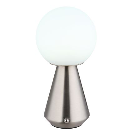Globo - LED Zatemnitvena na dotik zunanja namizna svetilka LED/1,5W/5V 3000/4500/6500K 1800 mAh IP41 mat krom